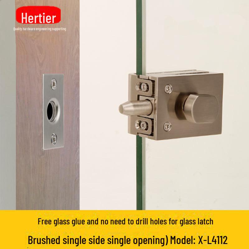 Încuietoare uși din sticlă - Încuietoare de podea cu o singură ușă pentru baie sau toaletă