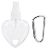 Podróżna Pusta Butelka z Rozpylaczem z Breloczkiem 50ml Przezroczyste Plastikowe Pojemniki w Kształcie Serca(Biała dysza rozpylająca )