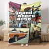 1pc Grand Theft Auto Soft Flannel Blanket with Designer Print A cozy blanket for all seasons, perfect for the couch, bed, office