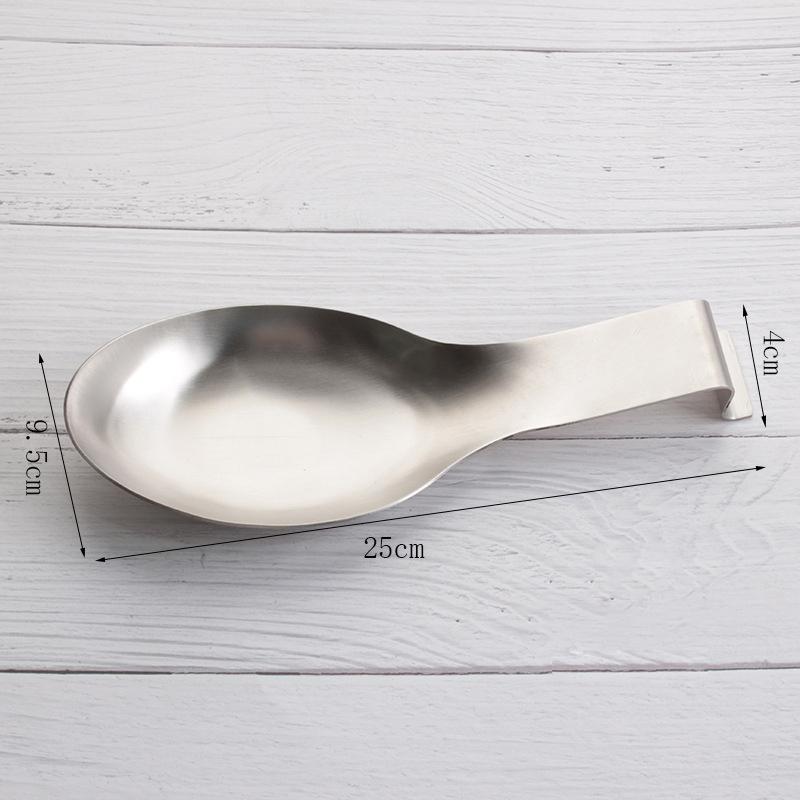 Fish Shape Stainless Steel Spoon Rest Thickened Cooking Spoon Buffet Clip Turner Tray El Restaurant Kitchen Utensil Holder