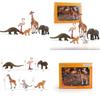 Childrens Wild Animal Pvc Model Set With Giraffe Tiger Elephant Flamingo For Educational Play