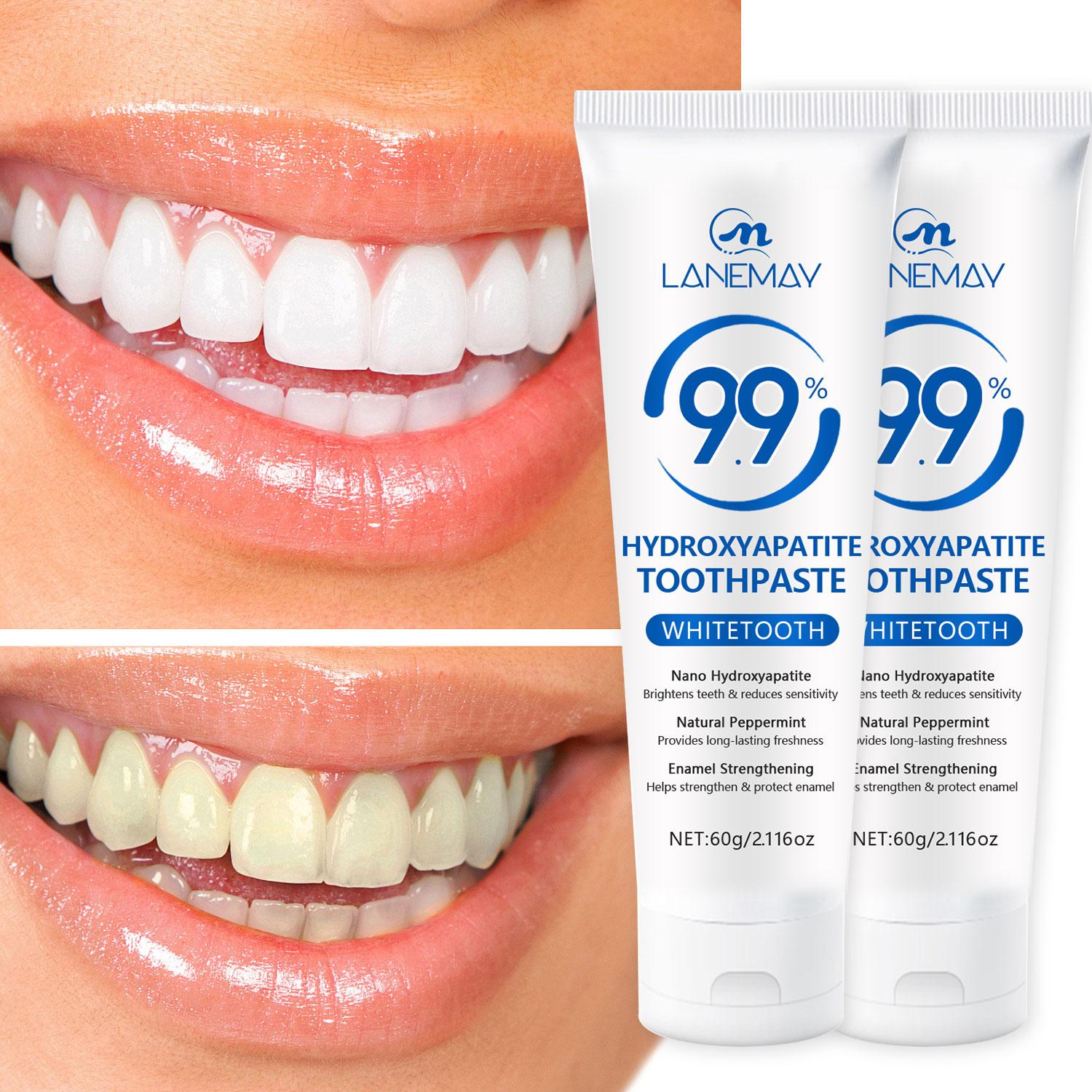 

Hydroxyapatite Toothpaste-Brightens Teeth & Reduces Sensitivity-Helps Strengthen & Protect Enamel-Provides Long-lasting Freshness