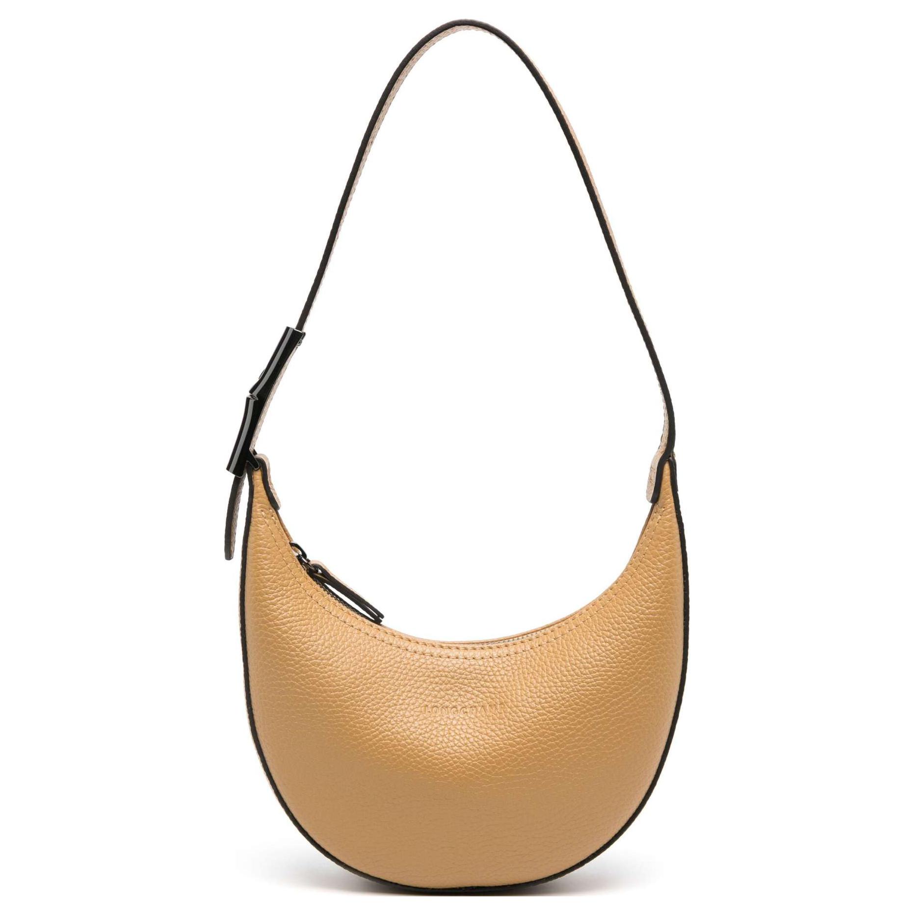 

Longchamp Front Concave Embossed Logo Leather Handbag Shoulder Bag Small Women Handbags Light-Brown 10217968026 Basic Set (Bag+Dust Bag)
