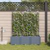 Garden Planter Set 3 Pcs Light Grey 120 X 40 X 142 Cm Plastic