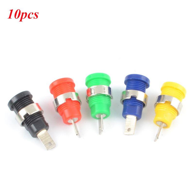 

High Resistance Copper Female Jack Panel Mount Banana Socket Binding Post Plug Safety Sheath