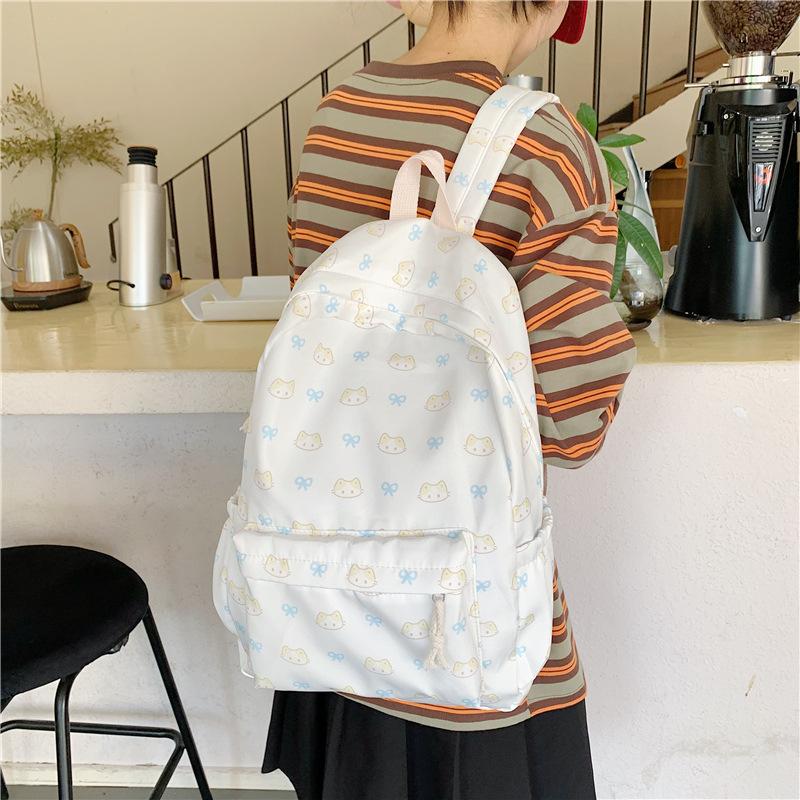 Backpack for women's high-end sense, simple and versatile student college student high-value and dirt-resistant junior high school student backpack
