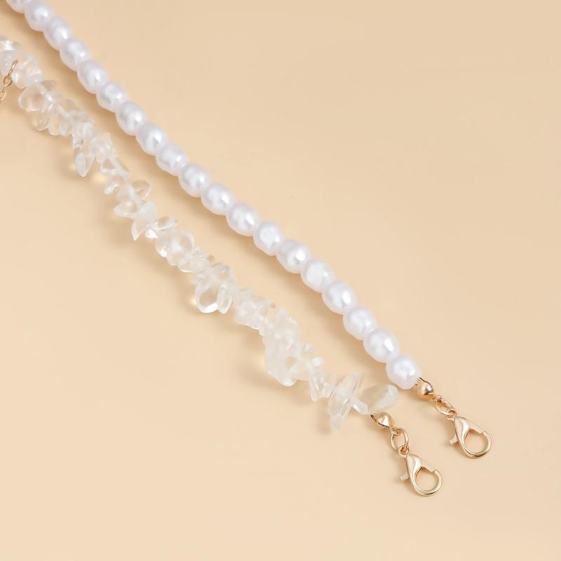 Vintage Pearls Tassels Choker Necklace for Women Elegant Neck Chain Handmade Layered Statement Jewelry Gift