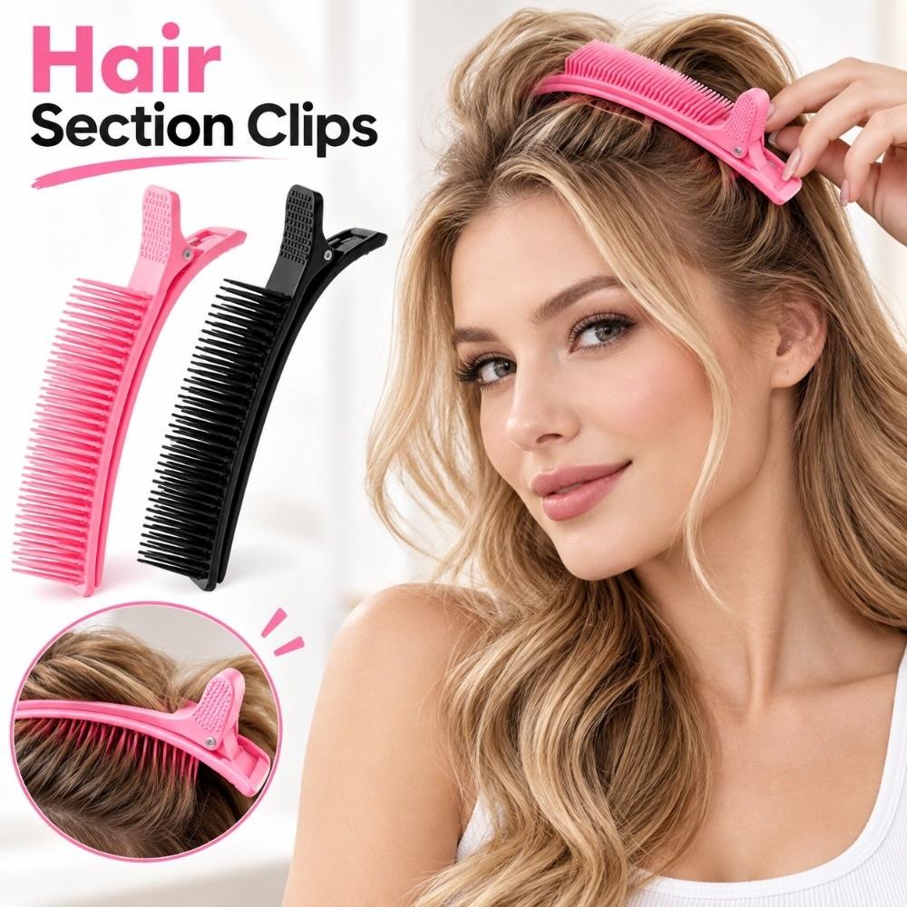 Non Slip Grip Hair Section Clips Plastic Hairdressing Clips Dyeing Hair Clips Salon Use