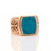 Blue Turquoise Men's Ring, 925 Sterling Silver Ring, Natural Turquoise Signet Ring, Vintage Look Ring For Men, Gift For Him
