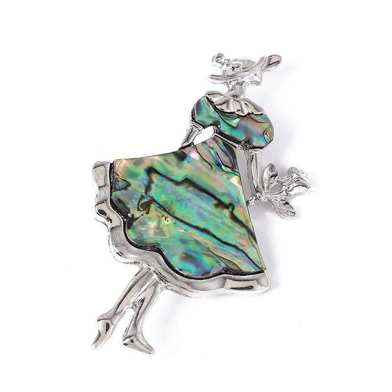 Cartoon Shell Embellished Pin With Angel And Design For Fashion Accessories