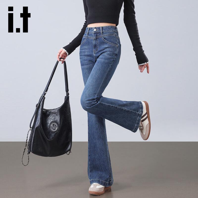 Izzue It Women's High-Waisted Flared Jeans