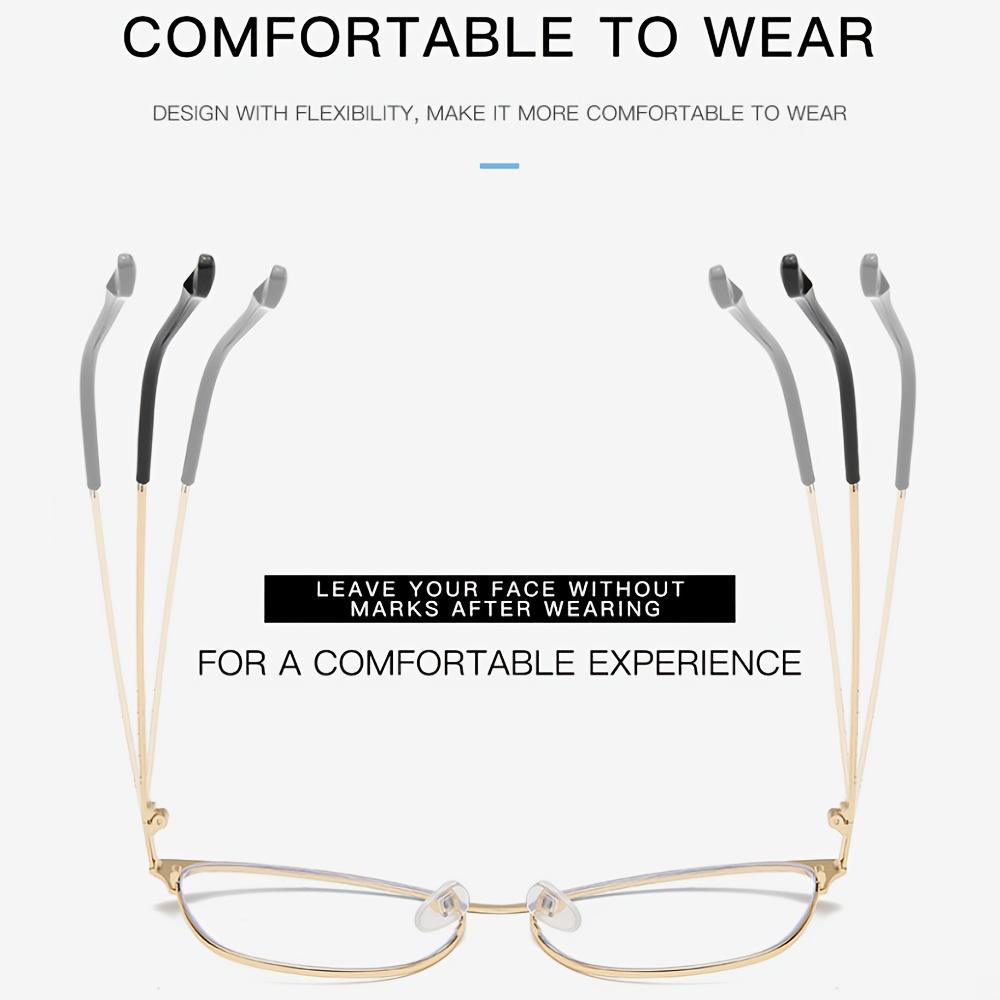 The New High-End Ultra-Light Metal Oval Frame Fashion Glasses For Men And Women Are Equipped With Tinted Anti-Blue Light Lenses.