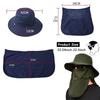 Oversized Brim Fishing Cap WithShawl Face Mask Hat High Quality Cycling Cap  Neck Face Protection