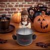 Halloween Creepy Little Girl Statue Storage Bucket Tabletop Spooky Party Decor For Home Office Centerpiece For Teens Adults Gift