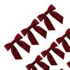 Easy Fix Bows with Cable Ties 10Pcs Velvet Christmas Bows, 11x12.5cm Large Ribbon Ornament Built-in Tie Decorative for Tree Xmas And Wreath Gift Box,
