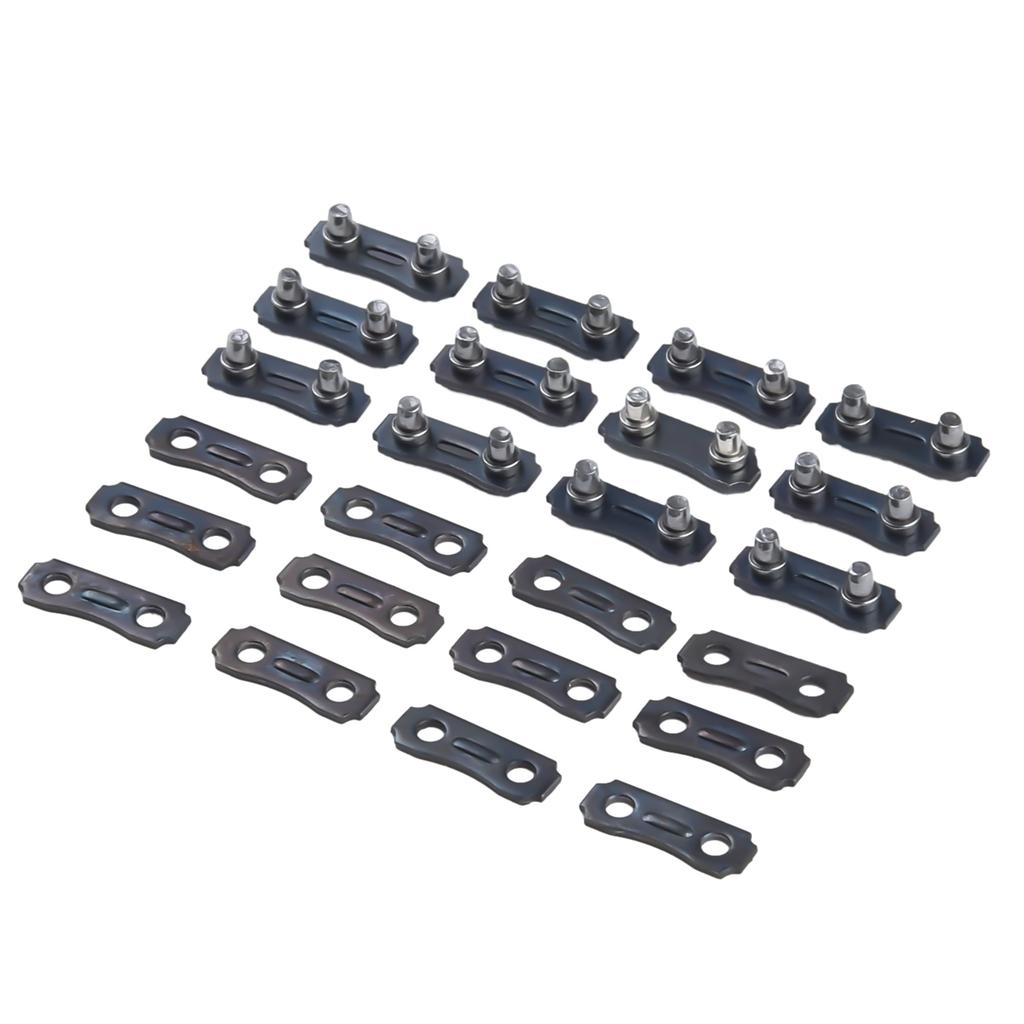 12er Set Kettensägen Kettenglieder Verbindungsglieder 3/8 LP .050 Zoll Glieder Verbindungsriemen für Kettensägen Voreingestellte Riemen Metall Garten-Elektrowerkzeuge