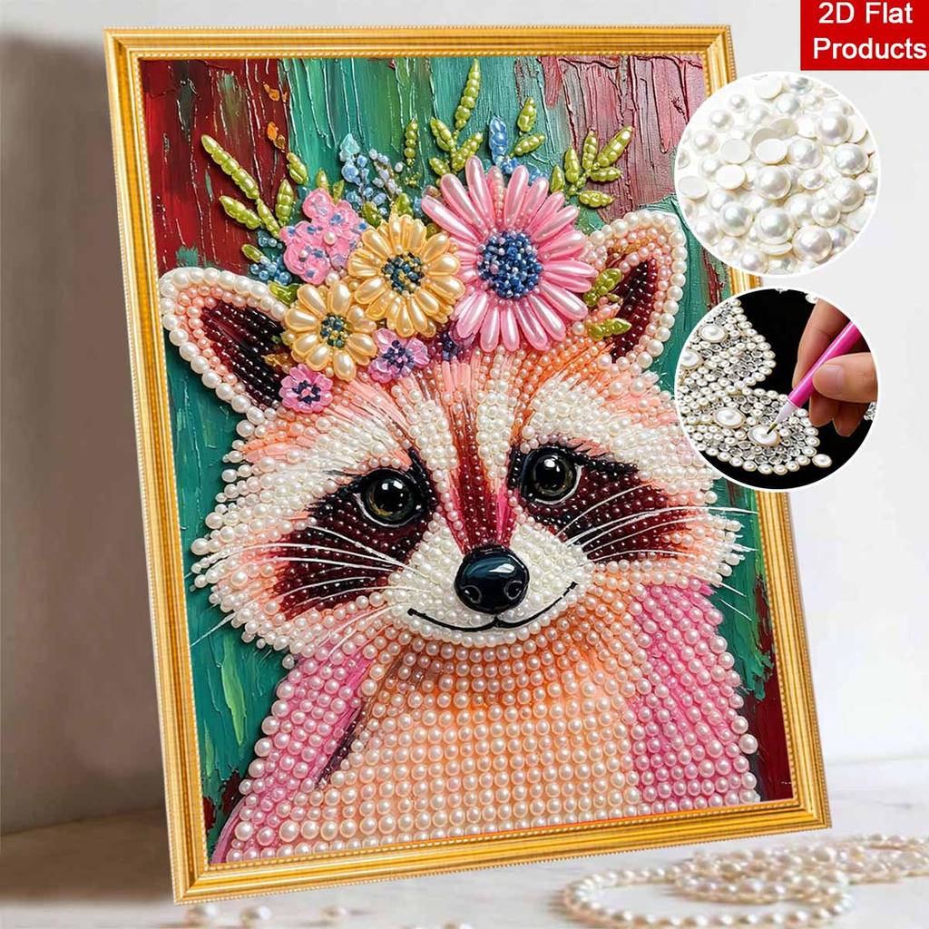 Pearl Painting Diy Sticky Diamond Creative Floral Fox Diamond Painting Kit Living Room Hanging Painting