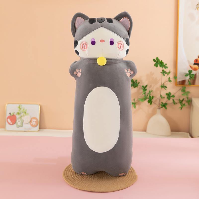 Хит продаж Длинная подушка-игрушка для кошек Большая подушка-обнимашка и прикроватная спинка для детей 70 cm 05 kg серый 1630₽