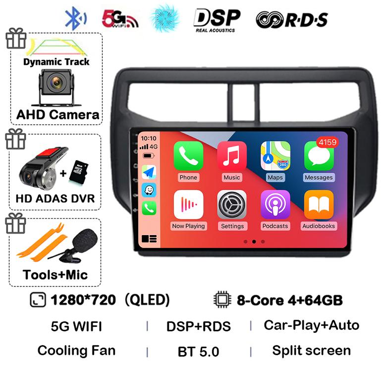 Android 14 Auto Car Radio For Toyota Rush Daihatsu Terios 2017 2018 2019 2020 Multimedia GPS Navigation Stereo Player Head Unit