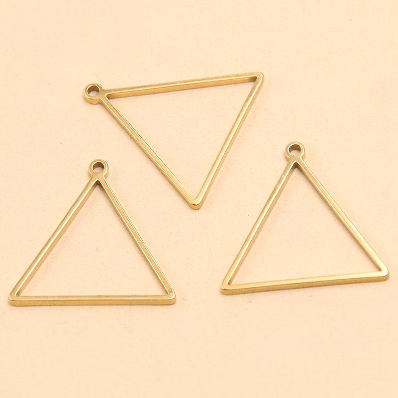 Stainless Steel Geometric Charm Molds: 10 Models & 2 Colors - Pentagram, Rhombus, Circle, Water Drop, Moon Pendants