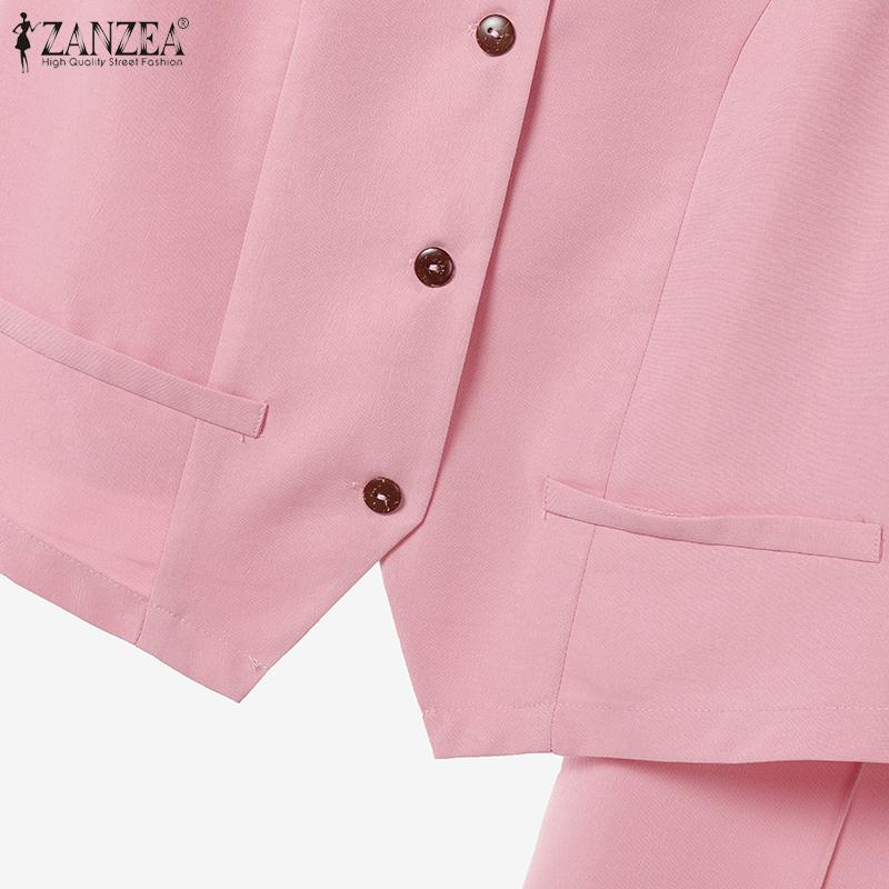 ZANZEA Dámské bezrukávové topy a kalhoty Letní dvoudílné soupravy