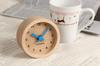 KATOMOKU Muku Mini Clock Round Blue Wooden Table Clock km-26BL 85×85×46mm