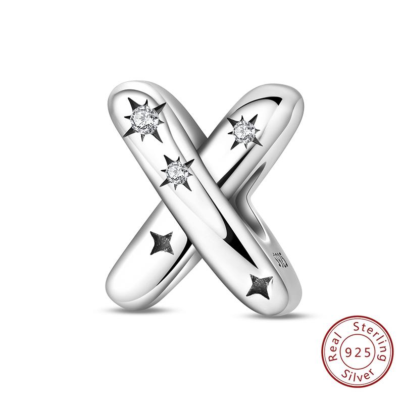 Classic Copper 26 Letters A-Z Alphabet Charms Stars Letter Beads Fit Bracelet Diy Charm For Woman Jewelry Making