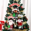Christmas KT Fabric Santa Claus Hand-Raised Doll Pendant - Tree Ornament & Holiday Scene Decoration