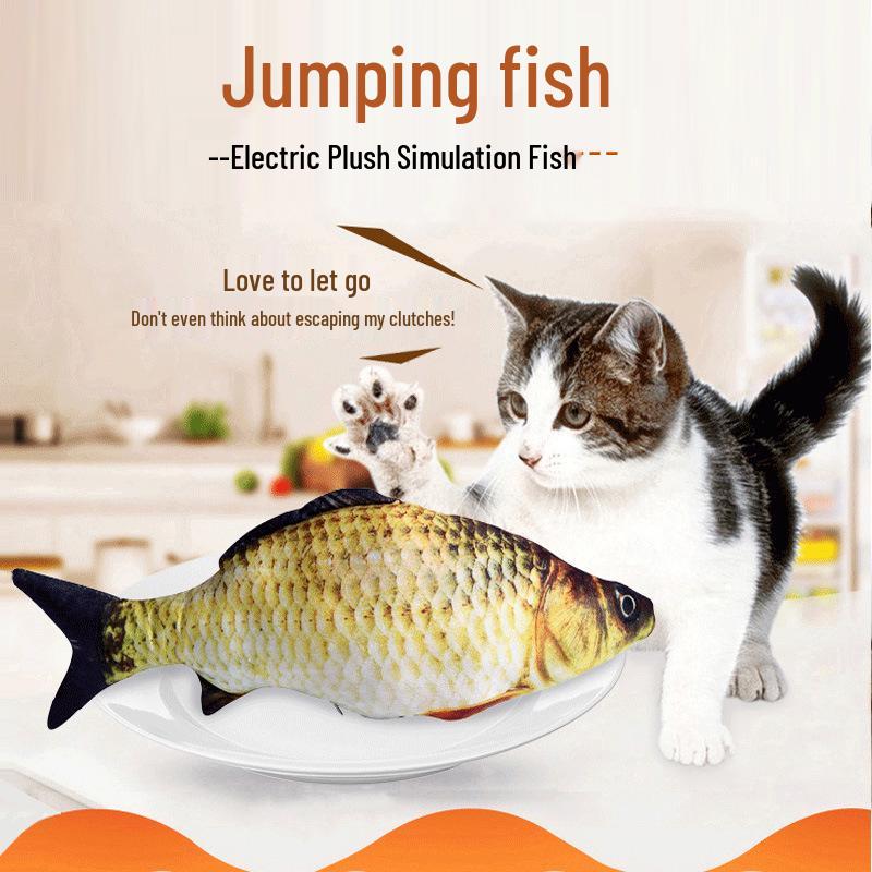 Plush Electric Flapping Bird Cat Toy with Sound and Automatic Motion