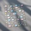 Laser Sliver Star Ocean Dolphin Whale Shoal of Fish Bubbles Sea Marine Organisms Nail Art Sticker Self Adhesive Manicure Decal