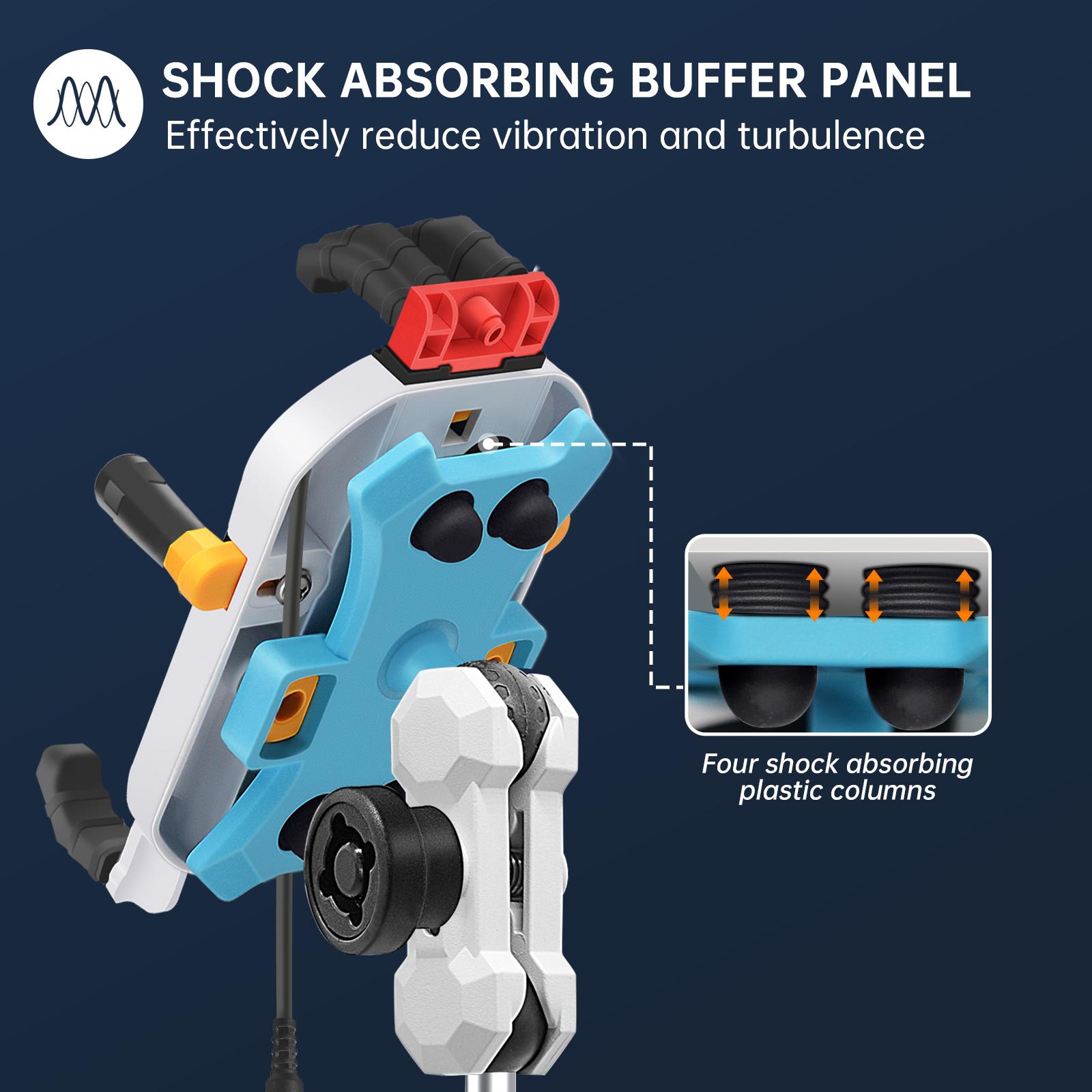 Шарнирная головка M8/M10 + амортизирующий кронштейн для телефона Беспроводная зарядка 15 — фото 9