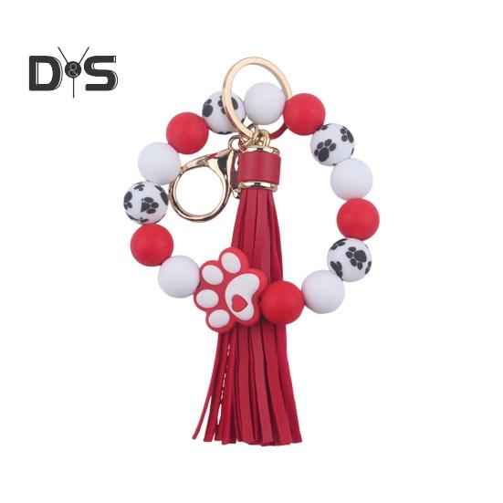 Силиконовый браслет с бусинами — фото 14