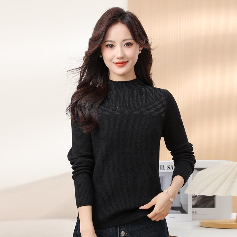 2024 Winter Half-High Collar Knit Base Layer Sweater