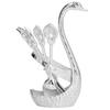 Coffee Spoon Holder Elegant   Zinc Alloy EmNaBossment Design Glossy Bright Color Mirror Polish Coffee Stirrers Holder