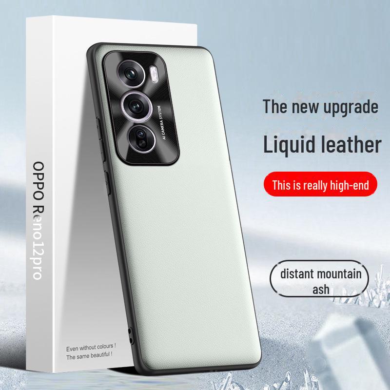 Oppo Reno 12 Pro Liquid Leather Anti-Fall Schutzhülle