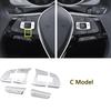 Auto-Innenraum, multifunktionales Lenkrad, ACC-Knopfschalter, Lautstärke, dekorative Tasten-Aufkleber, passend für VW Golf 7 MK7, Passat B8
