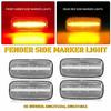 4X LED Fender Side Marker Light For Dodge RAM 2500HD 3500HD 2010-18 Dually Bed A