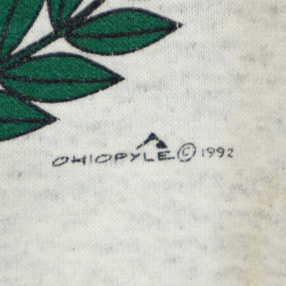 90s Made In USA College Print Long Sleeve Sweat Trainer Men's Used
