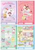 Yamano Paper Sanrio Free Sanrio 4 Notebooks, Plain, Characters, Books, M/X, 4PNB-X