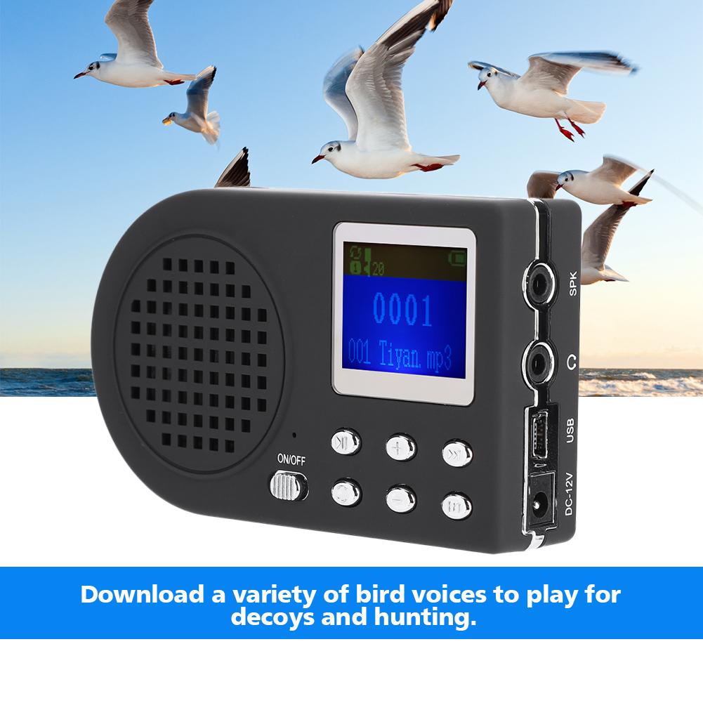 Portable Bird Hunting Lure MP3 Birds Sound Player Animal Speaker Singing Device Amplifier