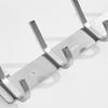 Over the Door Hook Horizontal 6 Hook Rack Hanger Towel and Clothing Hanger Stainless Steel Storage Overdoor Hook