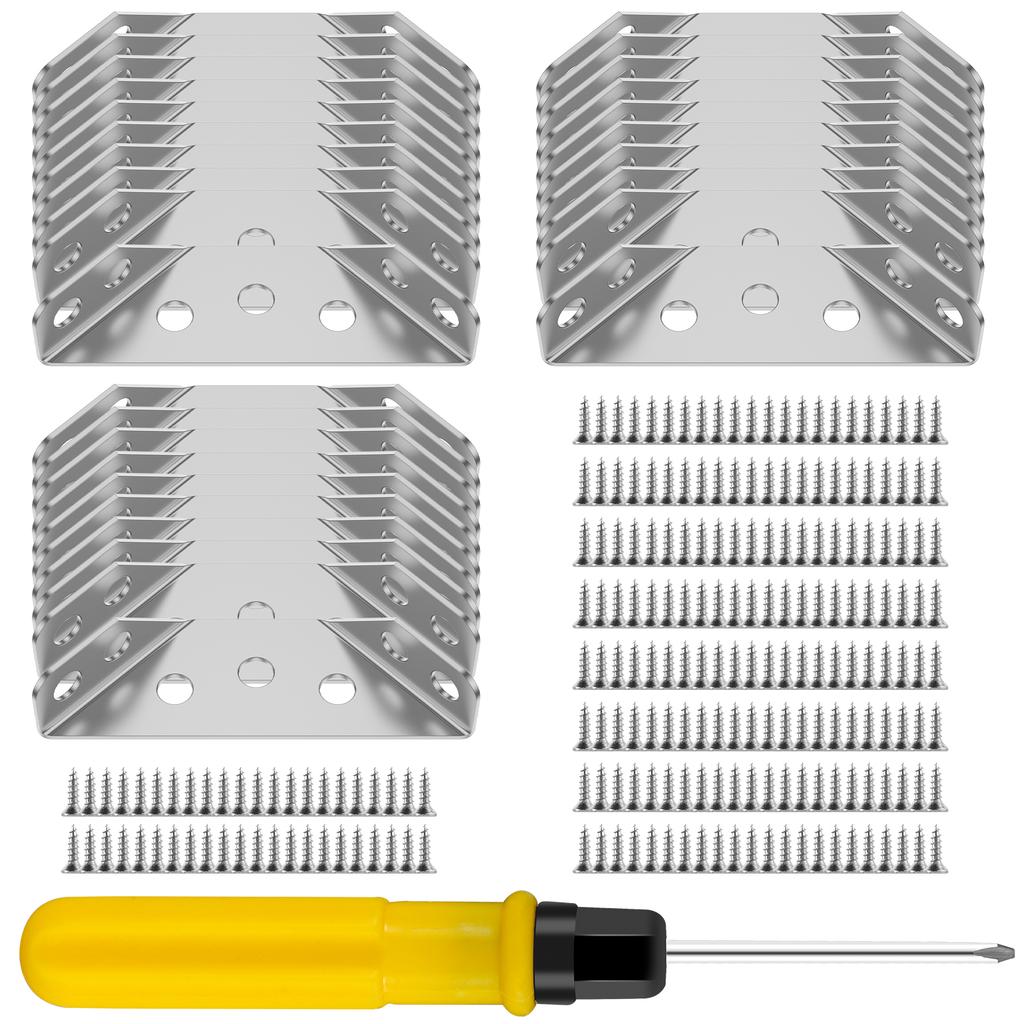 30/251Sets Furniture Corner Connector Steel Angle Shelf Corner Bracket Chair Cabinet Support Universal CornerBrace Shelf Bracket