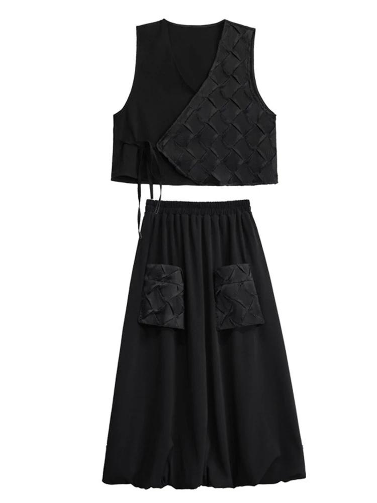 Xitao Solid Color Patchwork Dress LJ1076