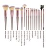 7/15Pcs Makeup Brushes Face Eyes Make Up Brush Eyelash Eyeshadow Eyebrow Eyeliner Foundation Powder Blush Highlight Lips Brush