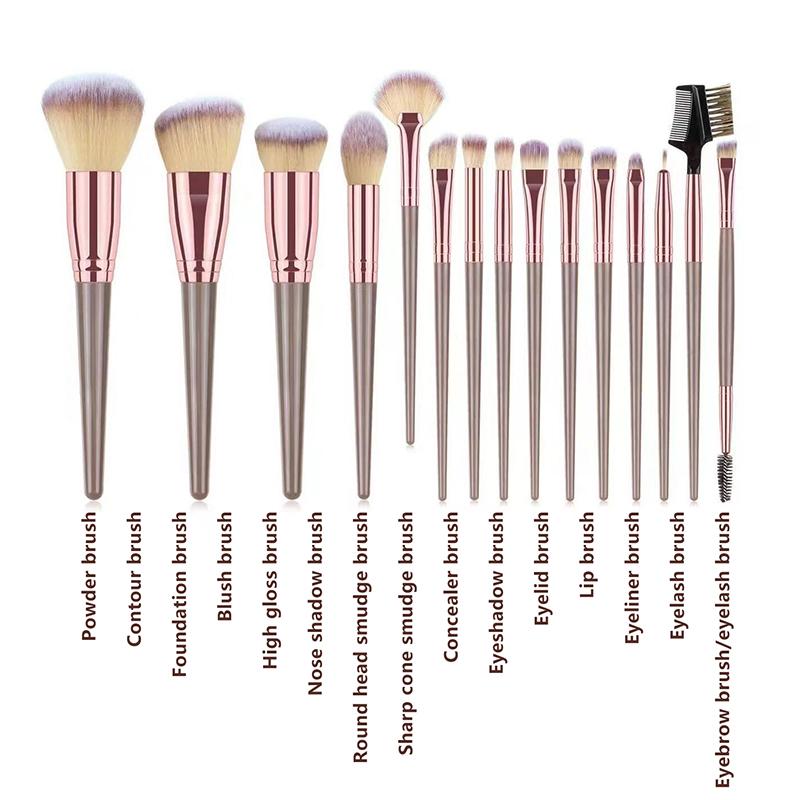 7/15Pcs Makeup Brushes Face Eyes Make Up Brush Eyelash Eyeshadow Eyebrow Eyeliner Foundation Powder Blush Highlight Lips Brush