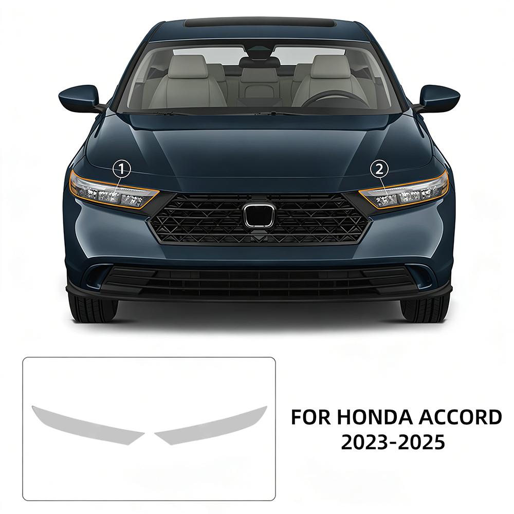 TPU Car Headlight Protective Film for Honda Accord 10th Gen 2021-2025 Transport & Smoke Anti-Scratch