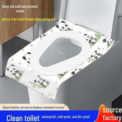 Herfst/Winter Wegwerp Gewatteerd Waterdicht Toiletzitting Kussen - Volledige Dekking, Verlengd & Verdikt voor Reizen en Zakenreizen.