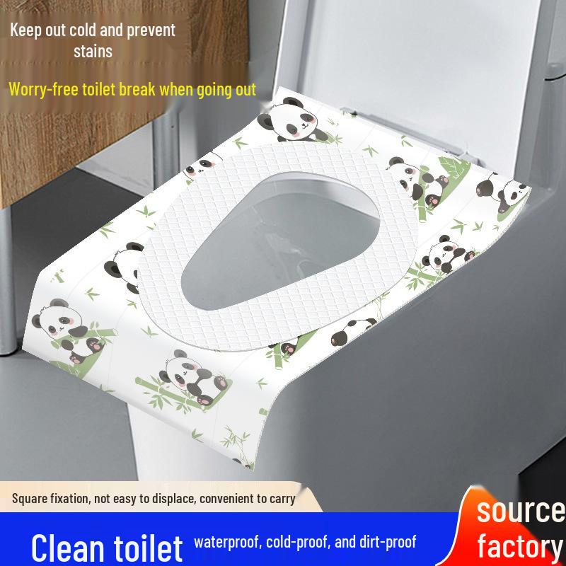 Autumn/Winter Disposable Quilted Waterproof Toilet Seat Cushion - Full Coverage, Lengthened & Thickened for Travel and Business Trips.