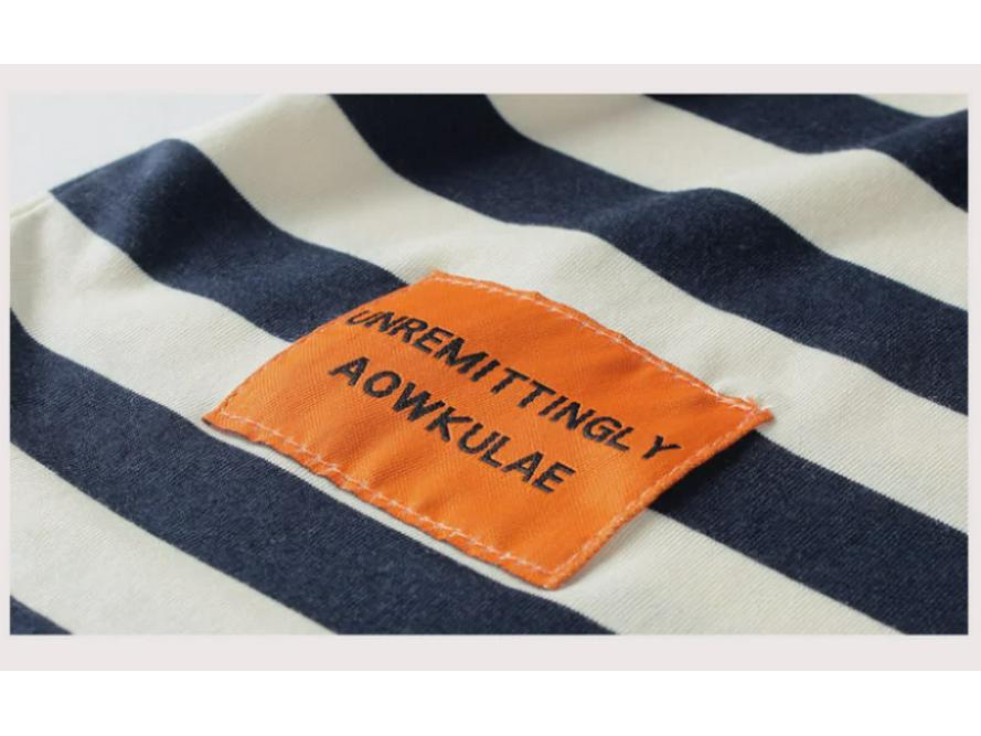 Letní dětská trička s krátkým rukávem a pruhy - Korejský styl pro kluky a holky