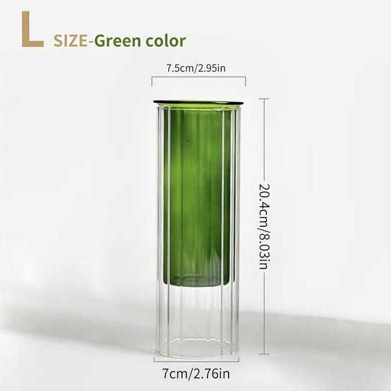 

1 шт. Современный настольный декор Скандинавская полосатая ваза из цветного стекла Скандинавский домашний декор Стеклянная ваза для цветов ручной работы M/L L
